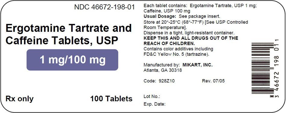 Ergotamine and Caffeine - FDA prescribing information Ergotamine and Caffeine - FDA prescribing information