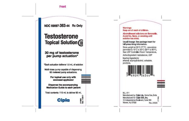 testo front back label