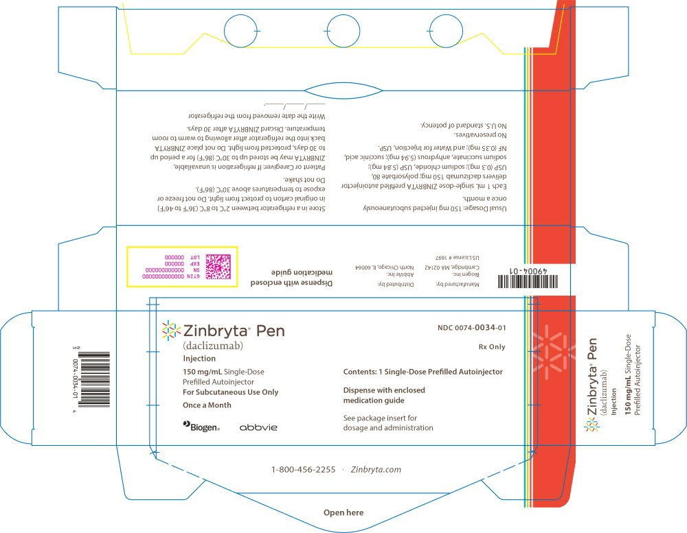 Principal Display Panel - Zinbryta Pen Carton Label
