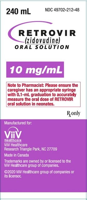 Retrovir Oral Solution 240 mL carton