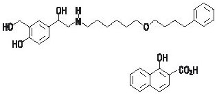 Salmeterol xinafoate chemical structure