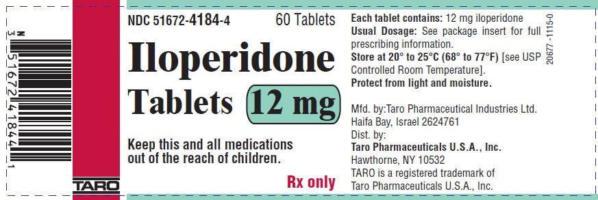 PRINCIPAL DISPLAY PANEL - 12 mg Tablet Bottle Label