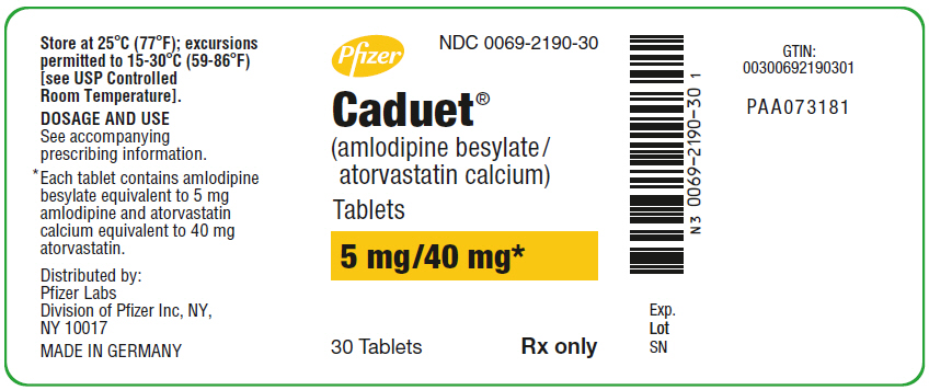 PRINCIPAL DISPLAY PANEL - 5 mg/40 mg Tablet Bottle Label