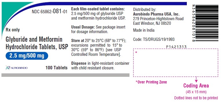 PACKAGE LABEL-PRINCIPAL DISPLAY PANEL - 2.5 mg/500 mg (100 Tablets Bottle)