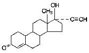 Norethindrone USP structure.