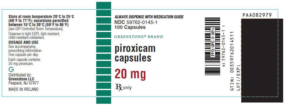 PRINCIPAL DISPLAY PANEL - 20 mg Capsule Bottle Label