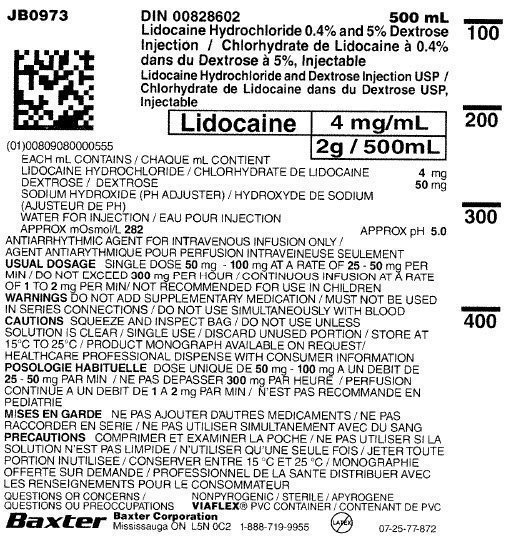 Lidocaine Drug Shortage JB0973 Representative Container Lbl