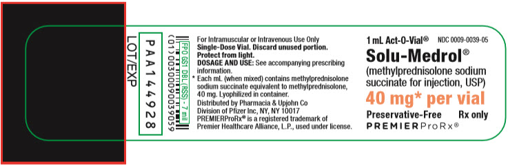 PRINCIPAL DISPLAY PANEL - 40 mg Vial Label
