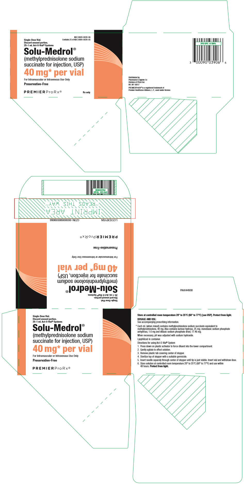 PRINCIPAL DISPLAY PANEL - 40 mg Vial Carton