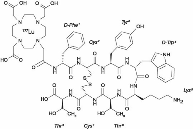 Lutetium Lu 177 dotatate structural formula