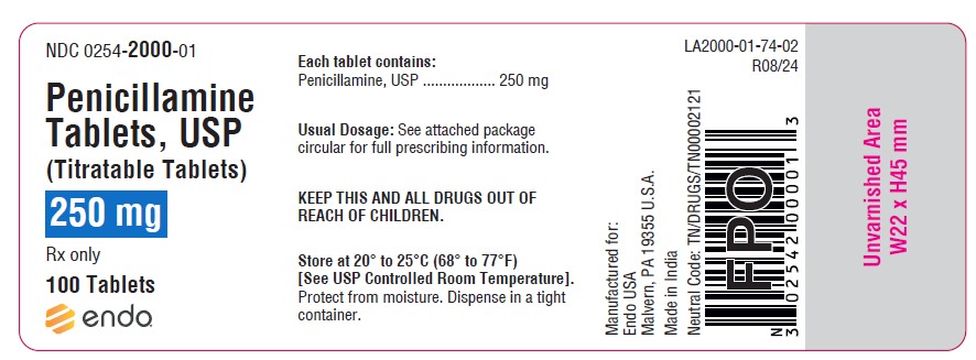 Penicillamine Tablets Label