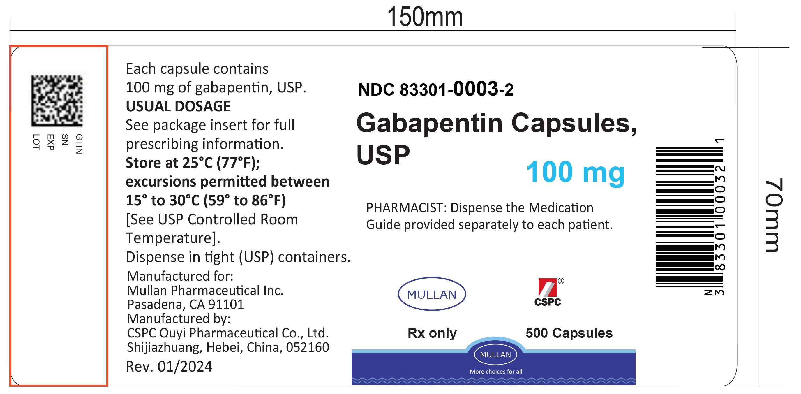 gabapentin capsules package insert