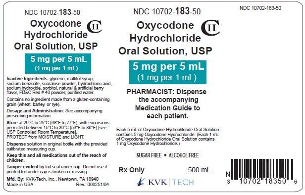 5 mg container label