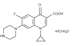 Ciprofloxacin Structure