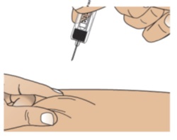 Guide to parts - Prefilled Syringe use.