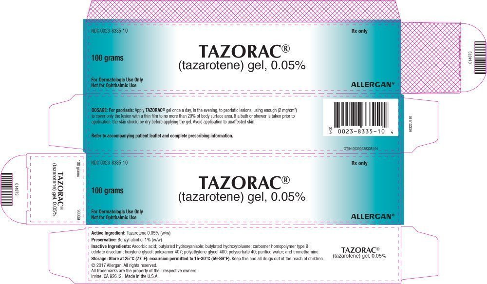 Tazorac FDA prescribing information, side effects and uses