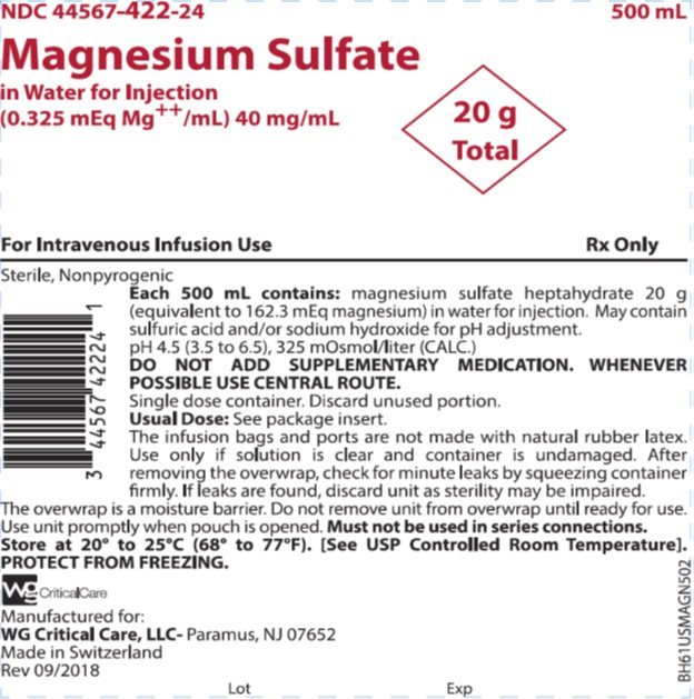 Magnesium Sulfate in WFI 20 g (40 mg/mL) bag image