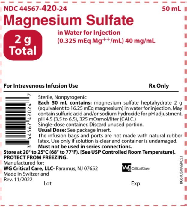 Magnesium Sulfate in WFI 2 g (40 mg/mL) bag image