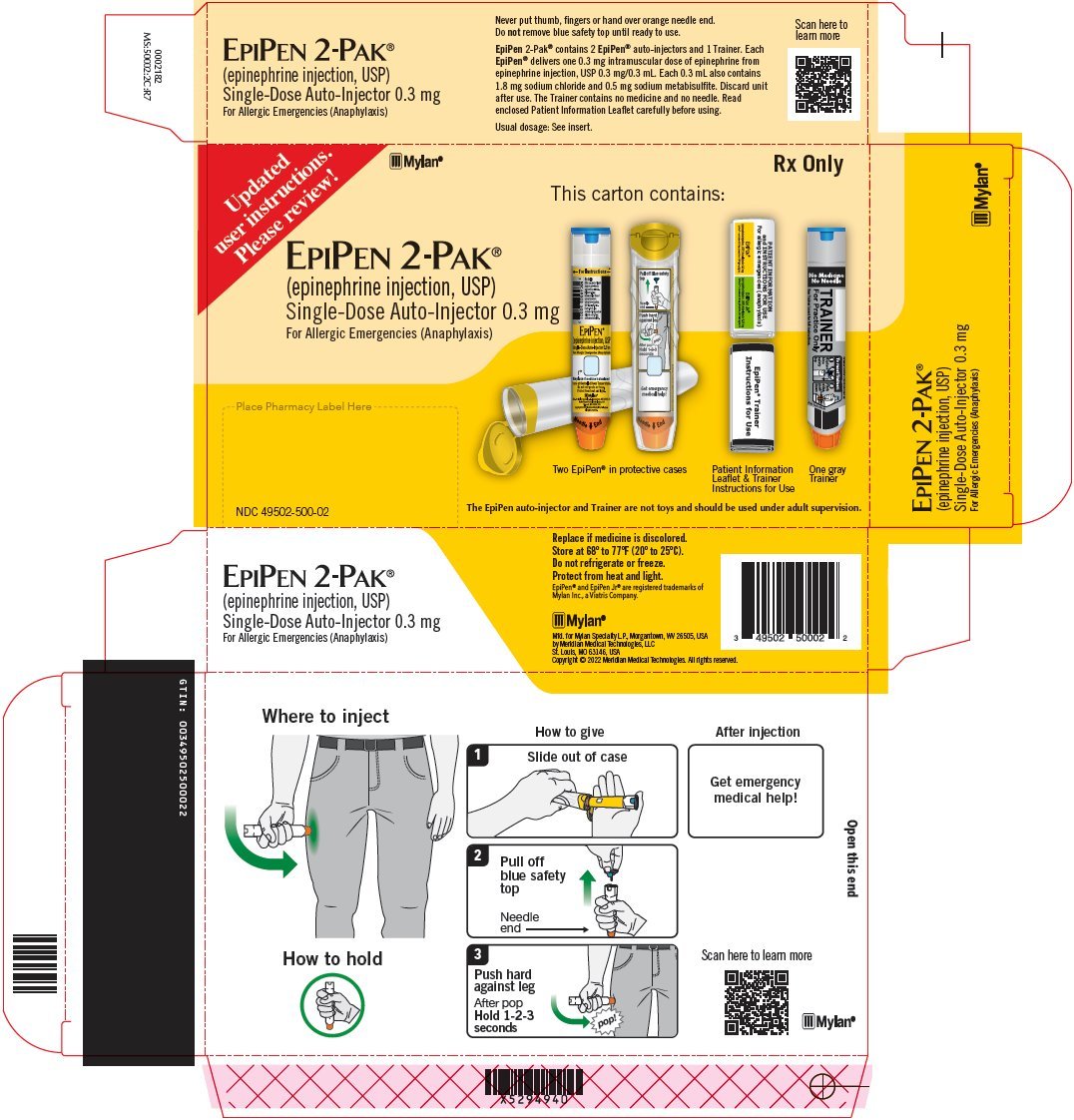 EPIPEN 2-PAK 0.3 mg Carton Label