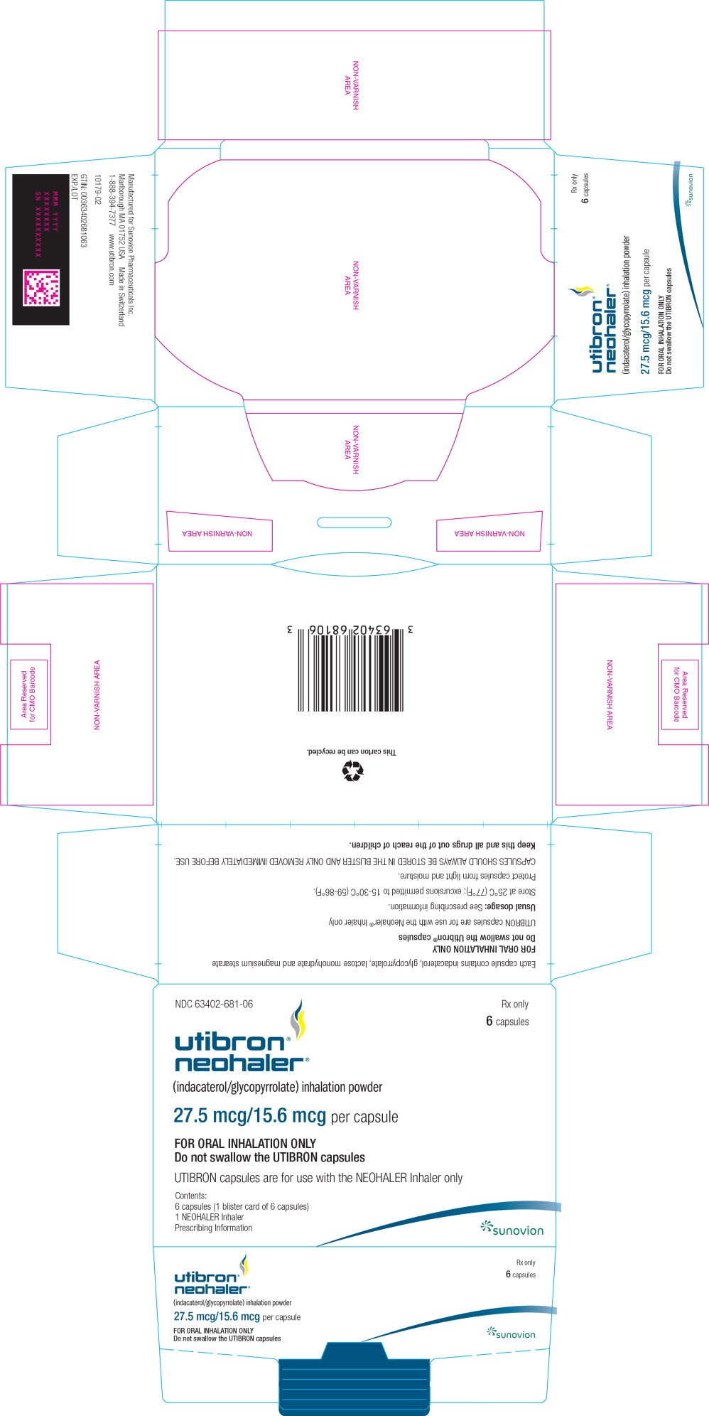 CARTON LABEL - PRINCIPAL DISPLAY PANEL – 27.5 mcg/15.6 mcg – 6 Capsules Carton
