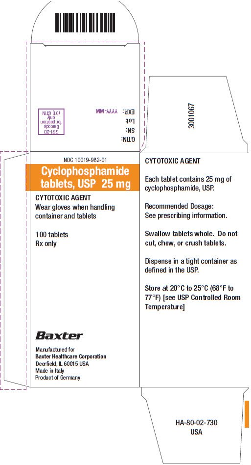 Cyclo Representative Carton Label  NDC 10019-982-01  1 of  2