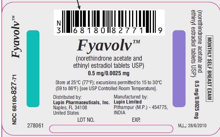 Blister Label: 28 Tablets - NDC 68180-827-71