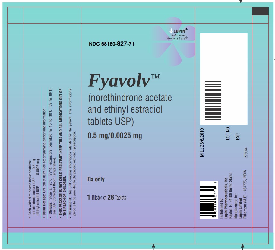Pouch Label: 28 Tablets - NDC 68180-827-71