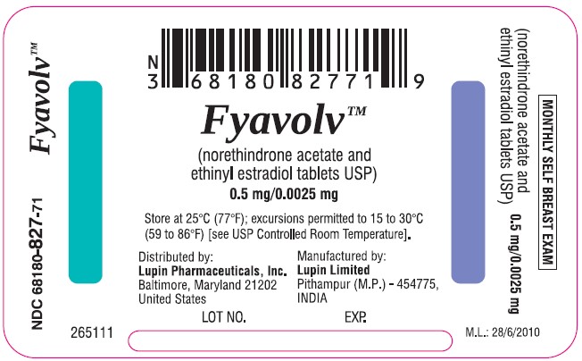 Blister Label: 28 Tablets - NDC 68180-827-71