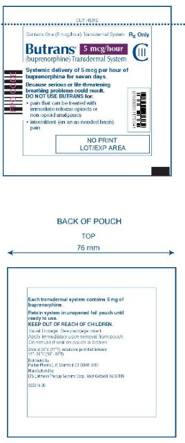 Butrans 5 mcg pouch