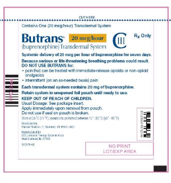 Butrans 20 mcg pouch