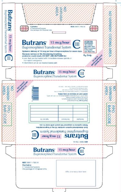 Butrans 15 mcg carton