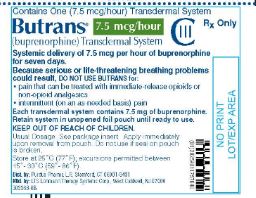 Butrans 7.5 mcg pouch