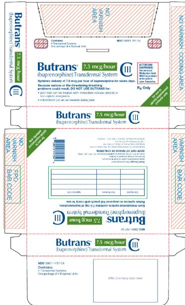 Butrans 7.5 mcg carton