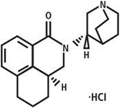 Structural formula for Palonosetron hydrochloride.