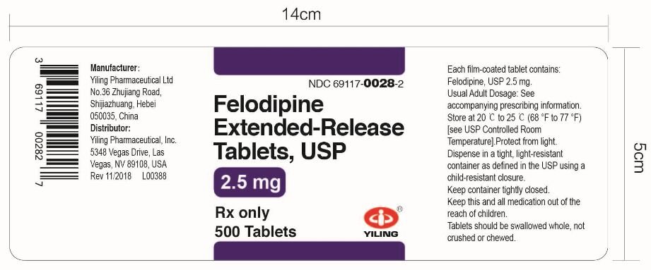 PACKAGE LABEL-PRINCIPAL DISPLAY PANEL - 2.5 mg (500 Tablets Bottle)