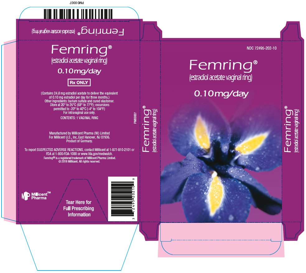 Femring (estradiol acetate vaginal ring) 0.10 mg/day carton label