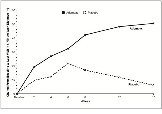 CHEST-1 Mean Change from Baseline in the 6-Minute Walk 