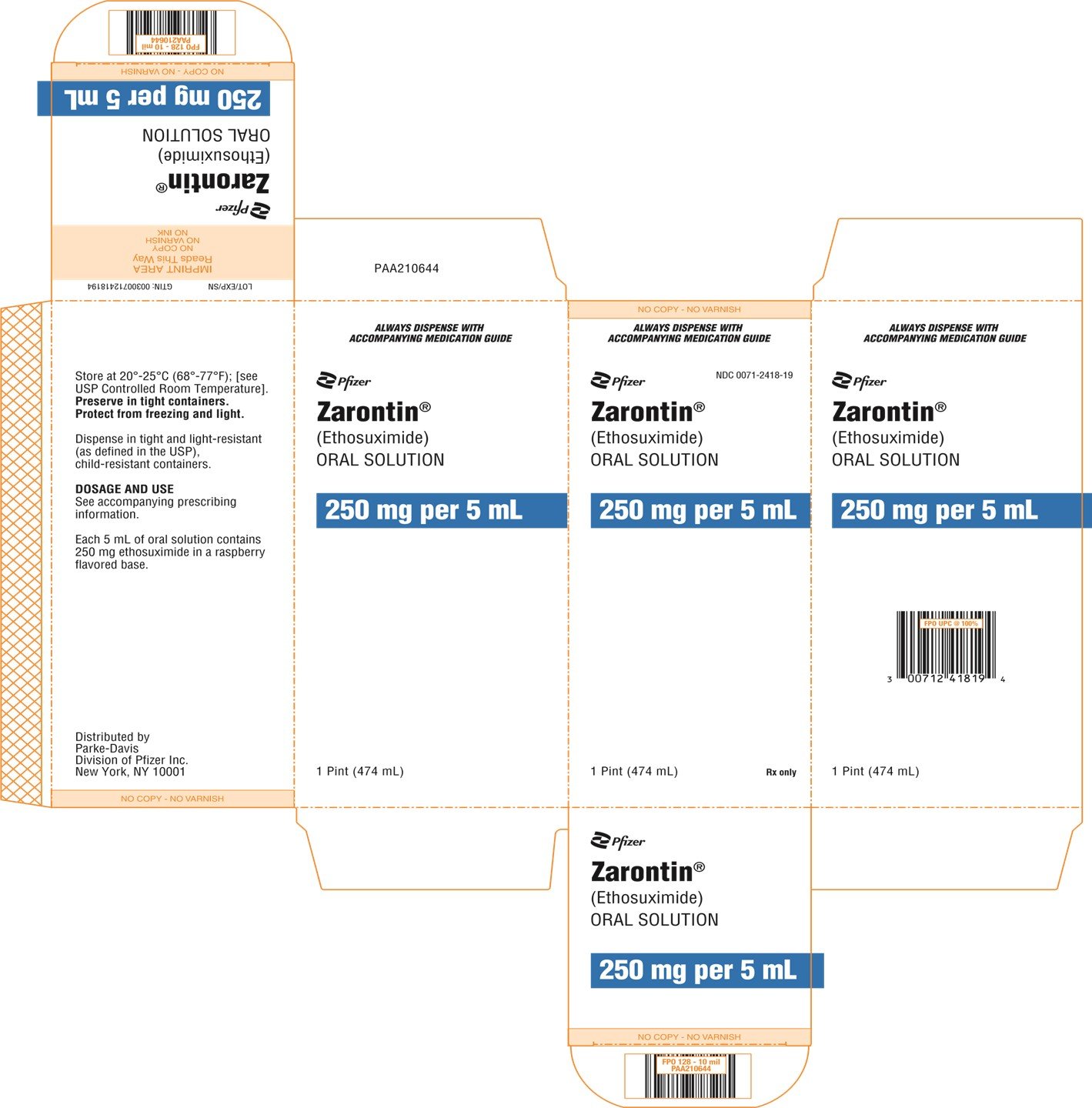 PRINCIPAL DISPLAY PANEL - 474 mL Bottle Carton - 2418-19