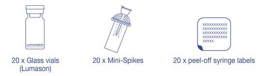 glass vial spike labels figure