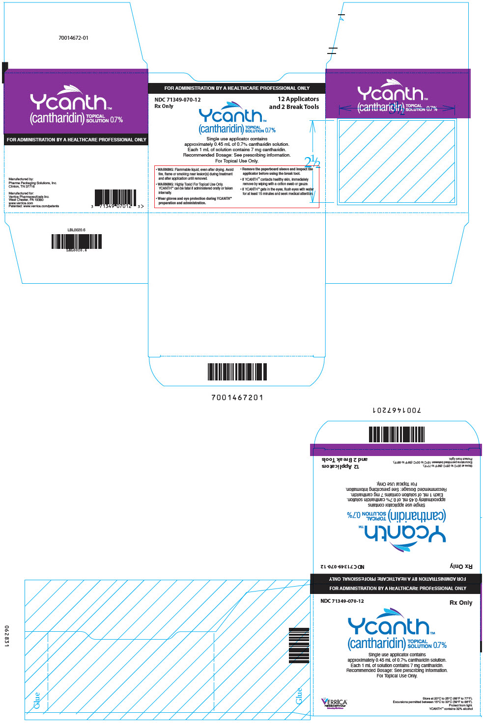 PRINCIPAL DISPLAY PANEL - 12 Ampule Applicator Package Carton