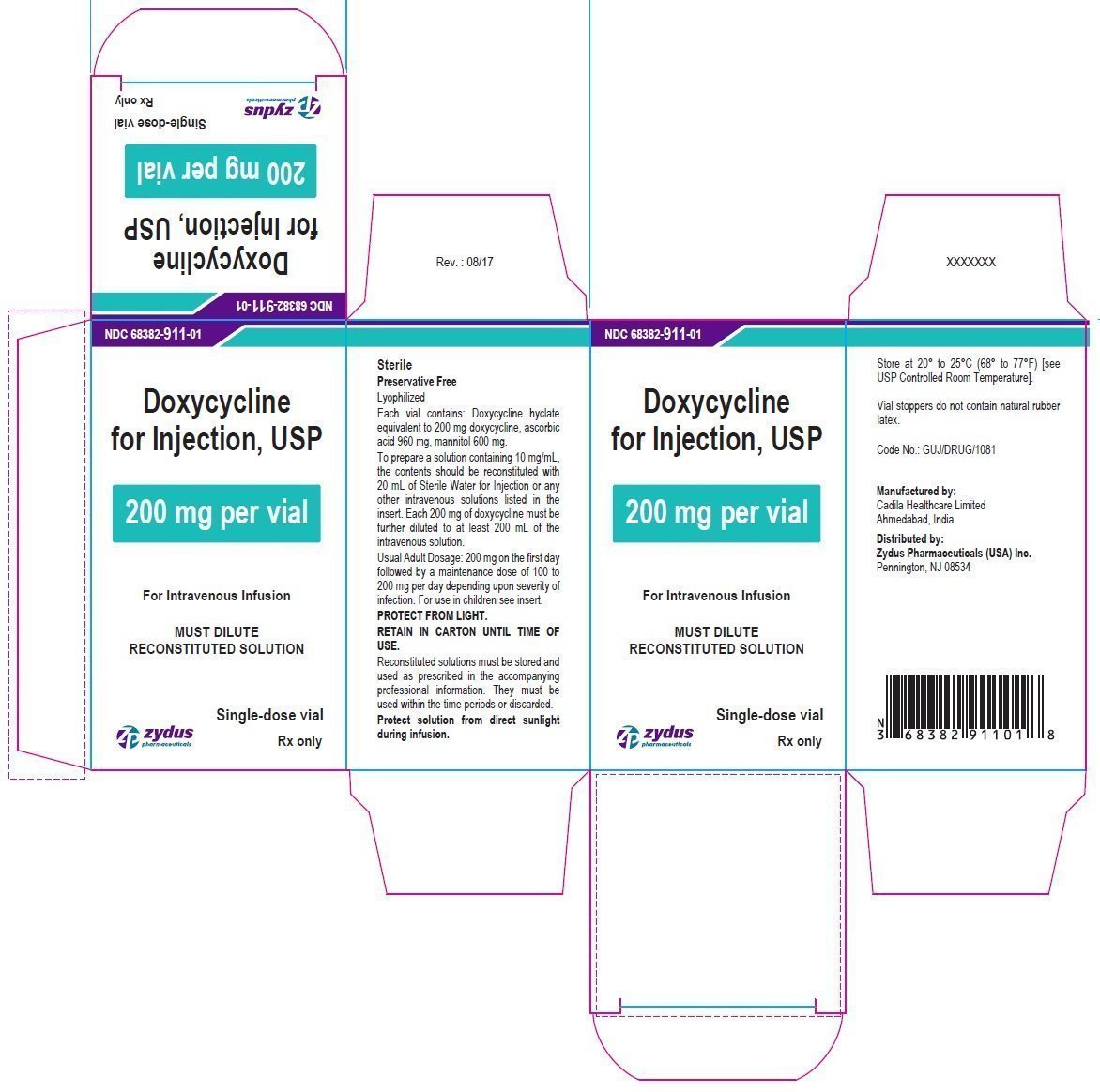 Doxycycline injection fda prescribing information side effects and uses