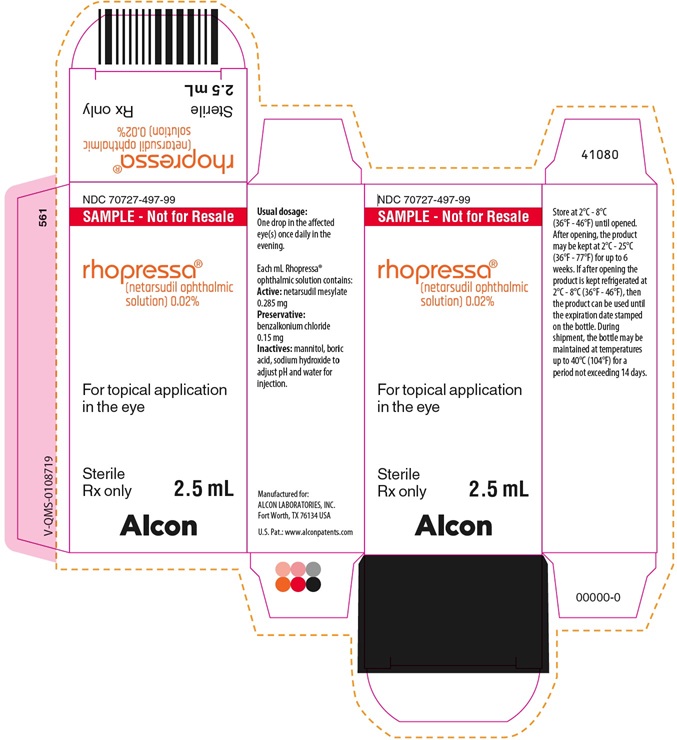 Rhopressa (netarsudil ophthalmic solution) 0.02% sample carton label