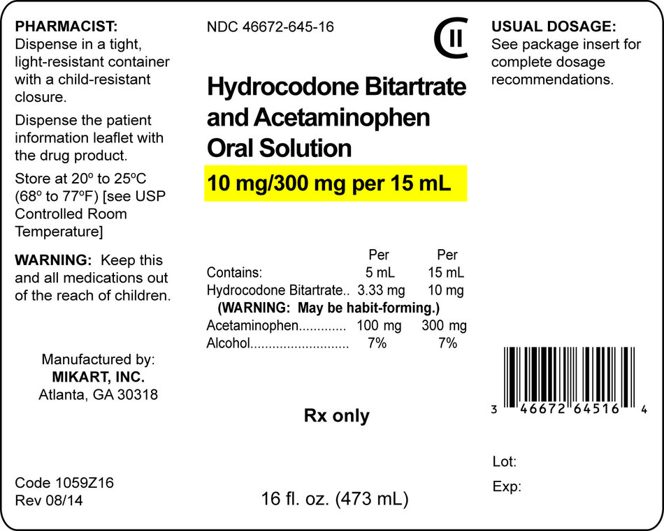 Hydrocodone and Acetaminophen Elixir FDA prescribing information