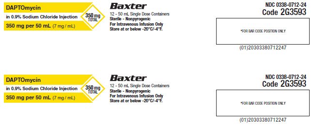 Daptomycin Carton Label 0338-0712-24 2 of 3