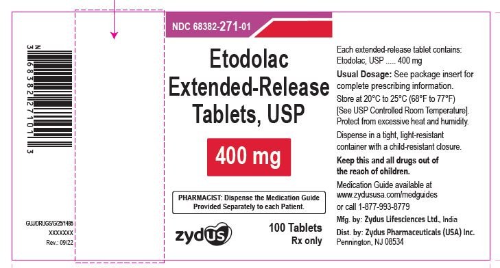 Etodolac Extended-release Tablets USP, 400 mg