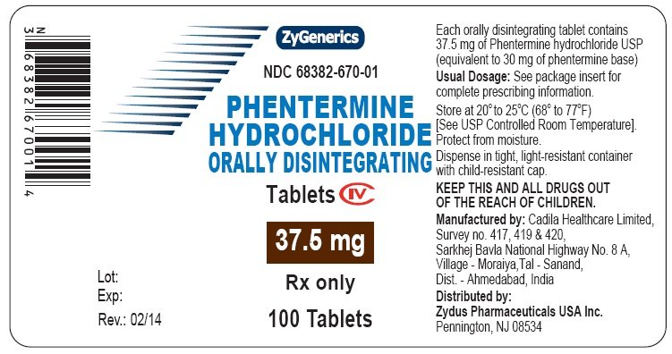 phentermine hcl odtab 37.5 mg