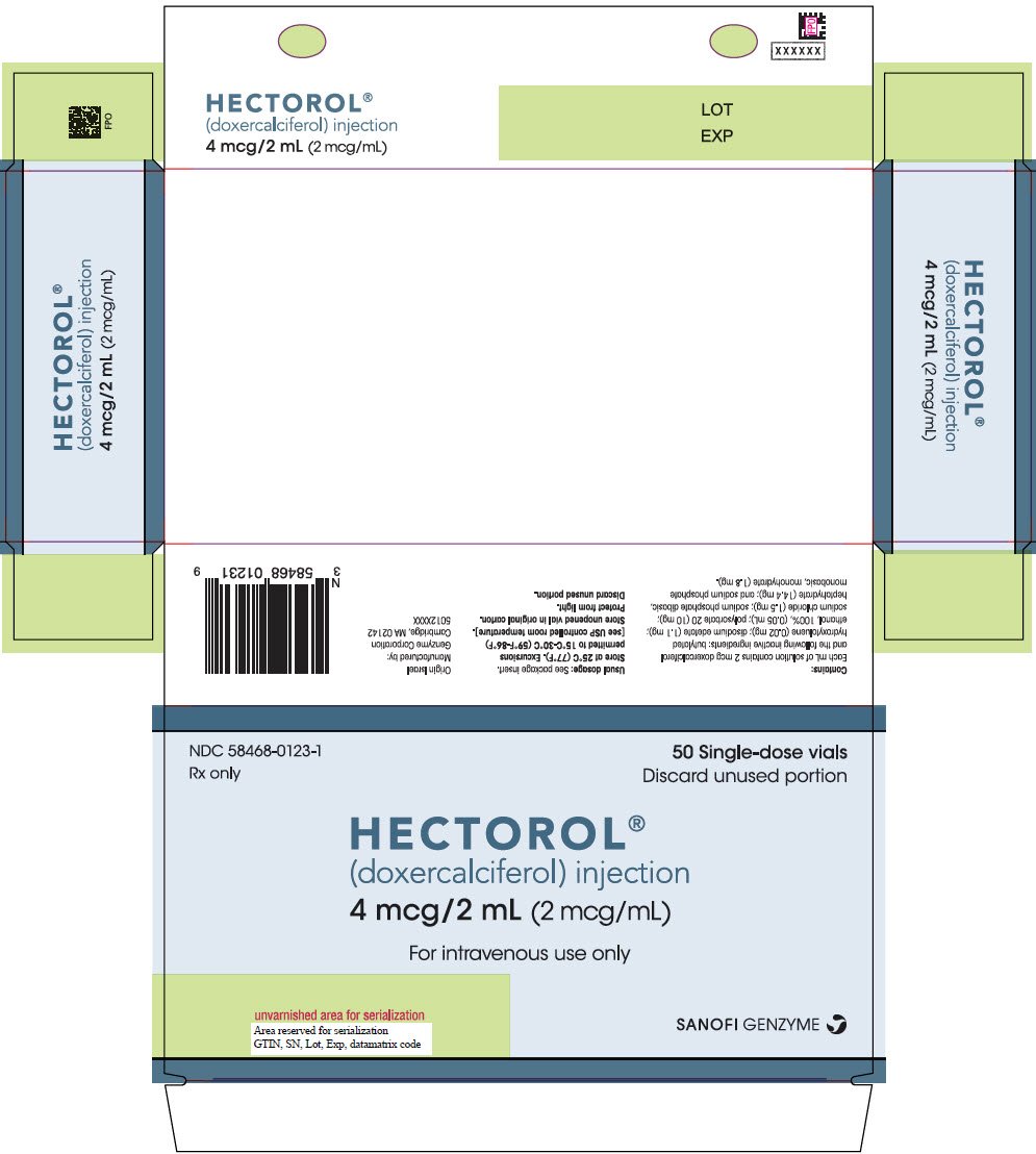 PRINCIPAL DISPLAY PANEL - 4 mcg/2 mL Vial Carton - 0123