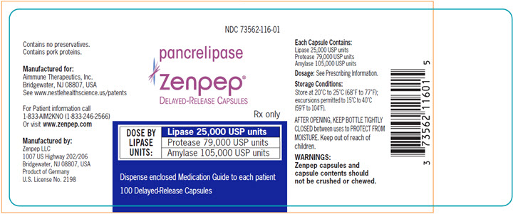 Principal Display Panel  - Lipase 25,000 USP Units