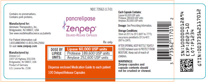 Principal Display Panel  - Lipase 60,000 USP Units