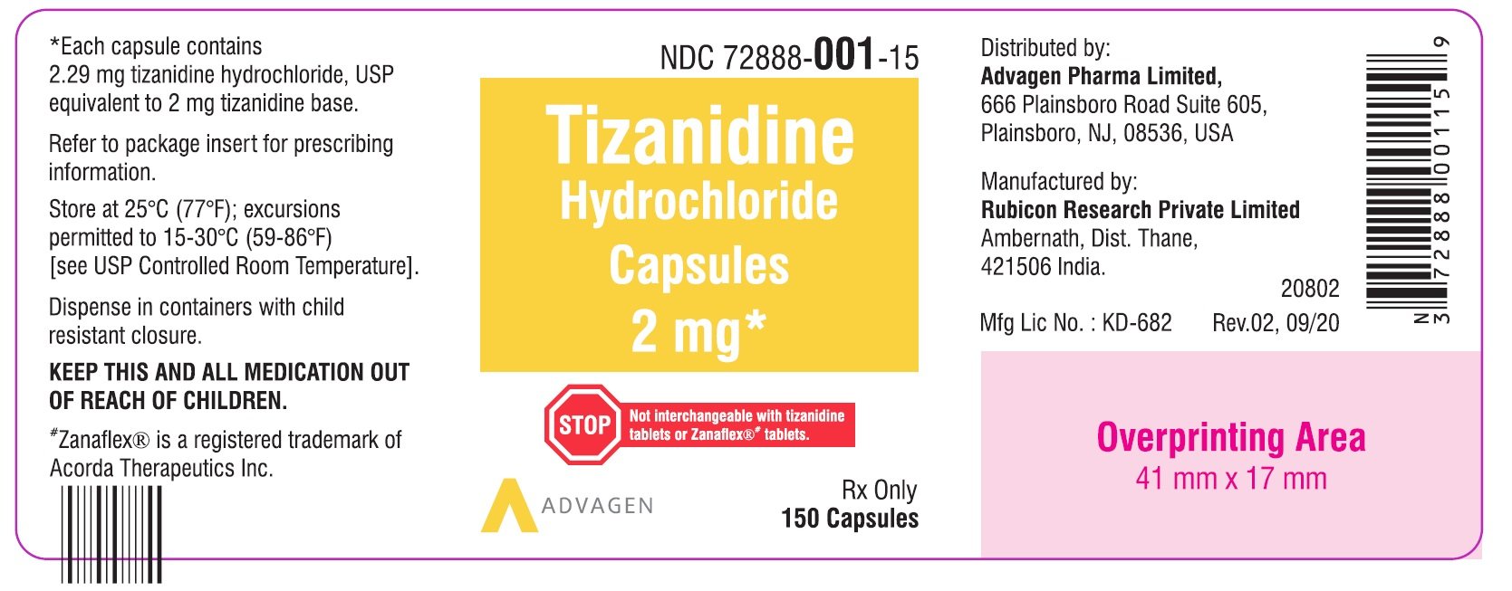 zanaflex 2mg